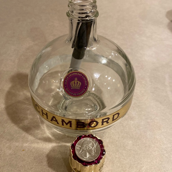 750ml size Bar Decor Crafting Blingy Glass Globe Chambord Bottle Purple Bedazzle - Picture 10 of 10